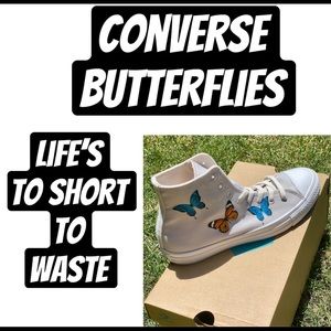 Custom converse butterflies